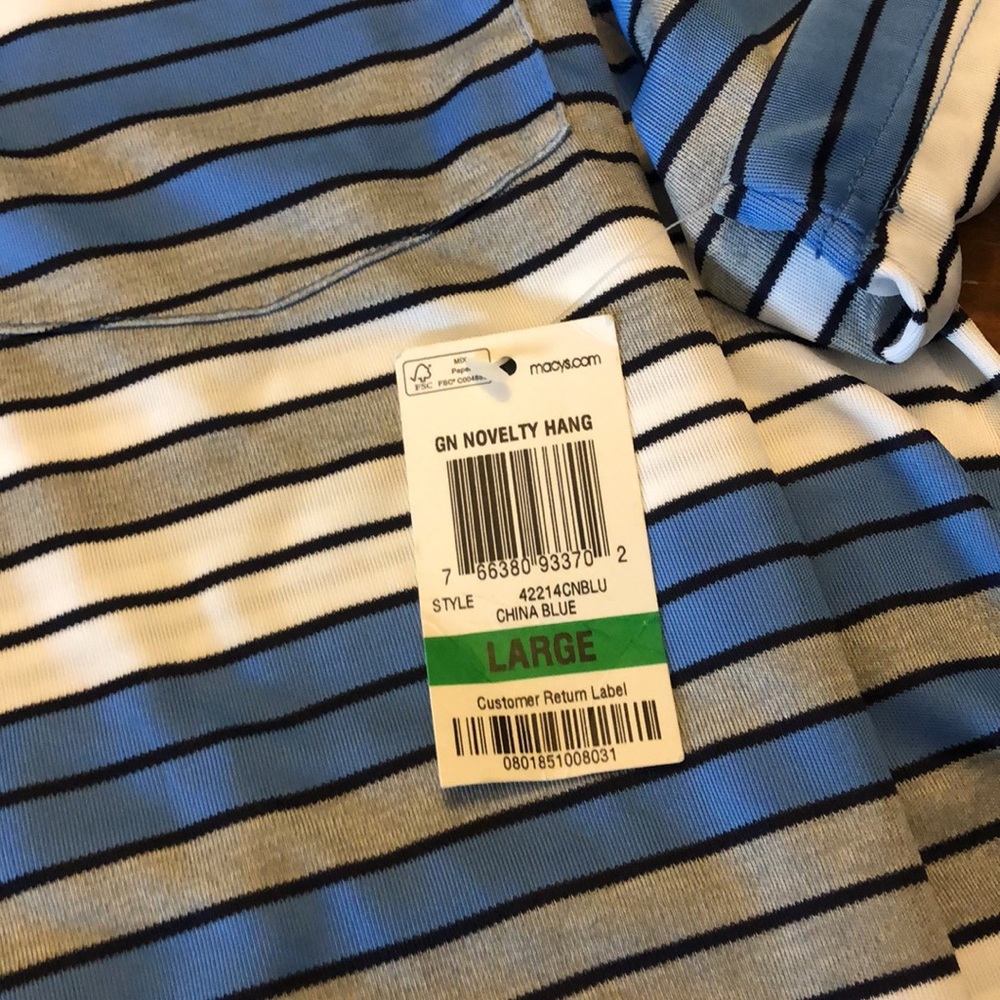 Greg Norman Blue Striped Polo Shirt UPF 25 - Picture 8 of 8
